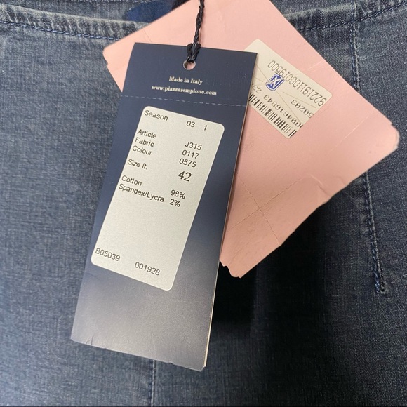 Piazza Sempione denim ankle pants made in Italy size 42/6 - Picture 5 of 15